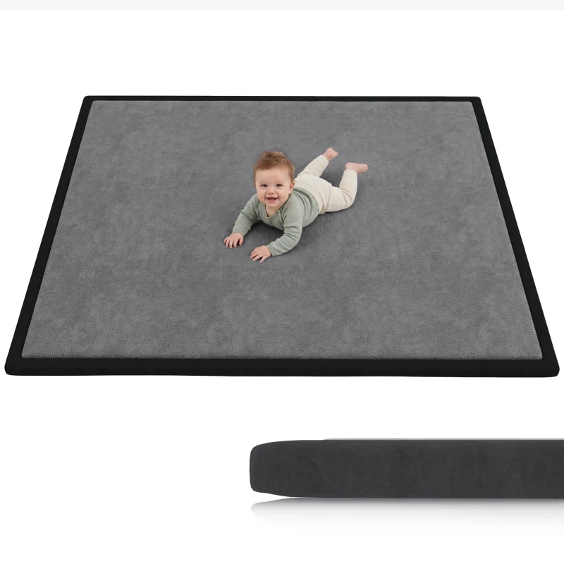 AIYAPLAY Tapis de Jeu pour Enfants 180 x 150 cm, Tapis de Chambre d'Enfant en Mousse, Épaisseur 3 cm, Base Antidérapante