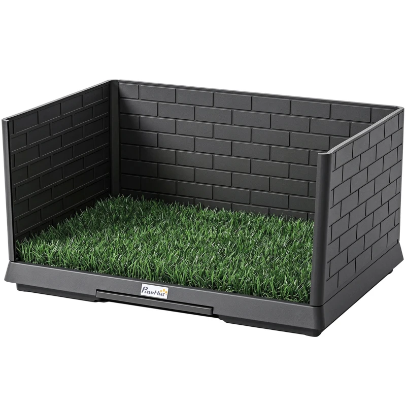 PawHut Toilette per Cani con Vassoio Estraibile, 75 x 51 x 36,5 cm