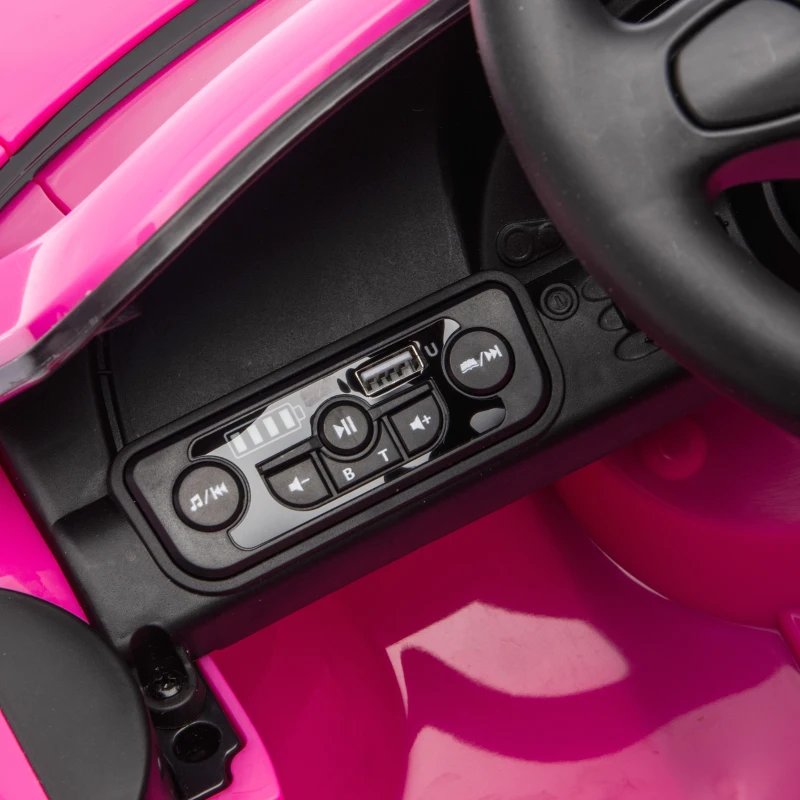 AIYAPLAY Porsche 12V elektrische kinderauto met lithium-accu, afstandsbediening, 2 motoren, softstart en achtervering