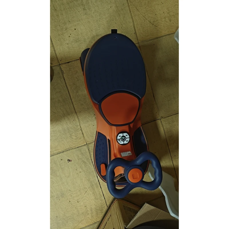 AIYAPLAY Voiture Électrique Enfant 12V, Véhicule Électrique Enfant avec Batterie Lithium, Éclairage RGB, Roues Lumineuses, Orange