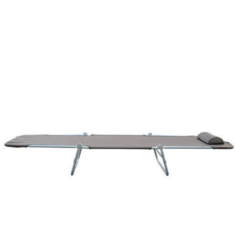 Outsunny Sonnenliege klappbar verstellbar Gartenliege Liegestuhl Kopfkissen 5-Fach 120kg Braun