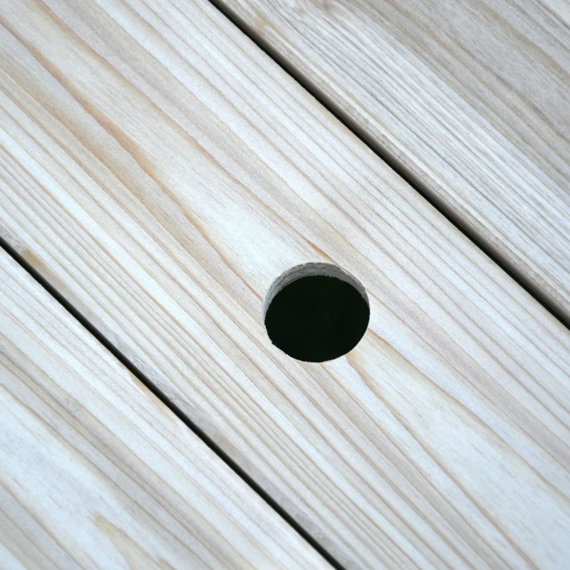 Outsunny Verhoogd bed 2 niveaus koude kas kruidenbed plantenbak met afvoergaten van massief hout