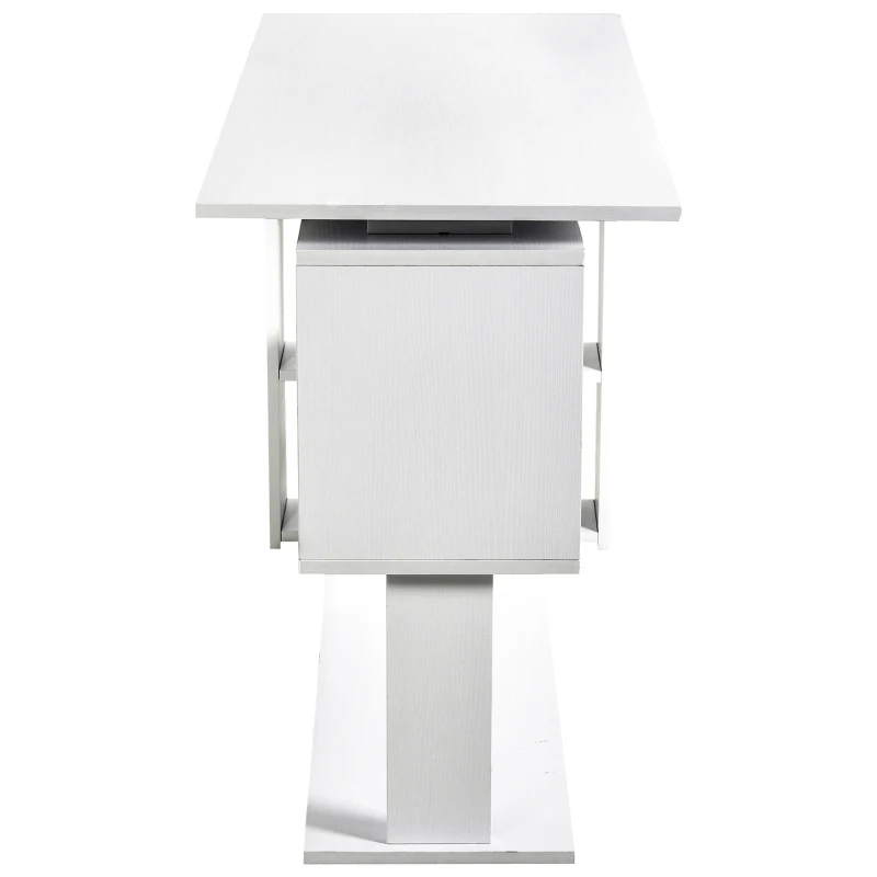 HOMCOM Eckschreibtisch Arbeitstisch Winkelschreibtisch Computertisch Bürotisch Regal L-Form 120 x 110 x 74,5 cm, I-Form 190 x 50 x 74,5 cm