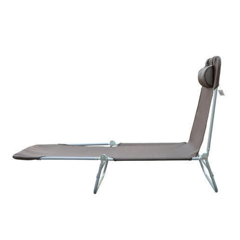 Outsunny Sonnenliege klappbar verstellbar Gartenliege Liegestuhl Kopfkissen 5-Fach 120kg Braun