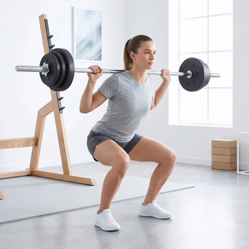 SPORTNOW 3 in 1 Hanteln Set 50 kg verstellbar 2er Hantelset mit Verbindungsrohr EZ-Curl-Stange Rutschfest ür Männer und Frauen