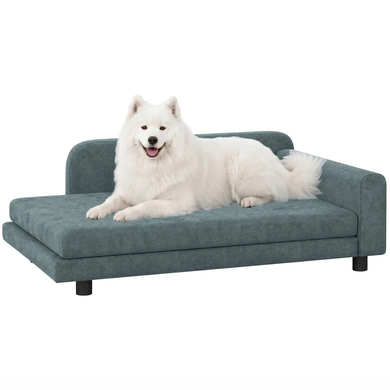 PawHut Hundesofa XL orthopädisches Hundebett mit Rückenlehne Abnehmbar Kissen für große Hunde unter 35 kg