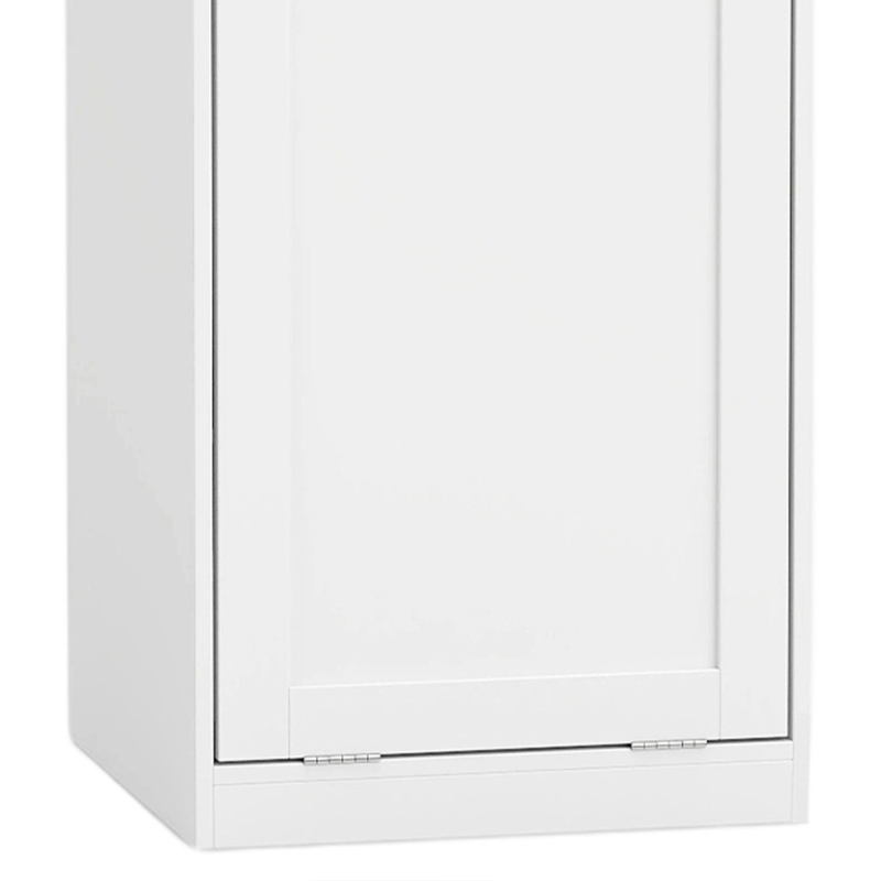 HOMCOM Hoge Badkamerkast met Wasmand, 40 cm Breed, Wit