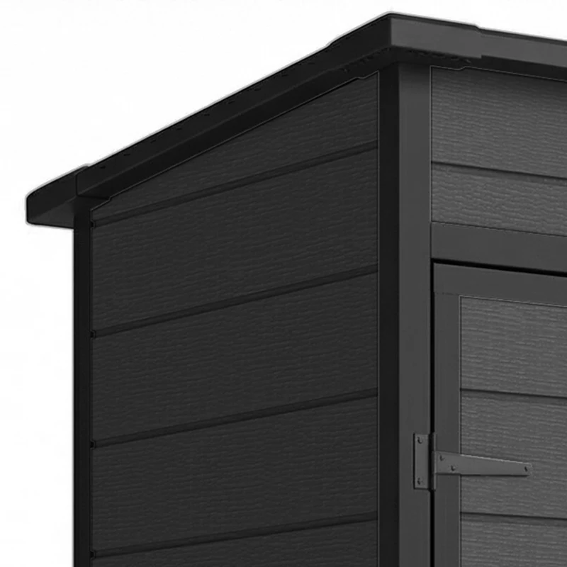 Outsunny Abri de Jardin 1,14 m², Cabane de Jardin pour Outils, Porte Verrouillable, Aération, Fenêtre, 151x92x193cm, Gris Foncé