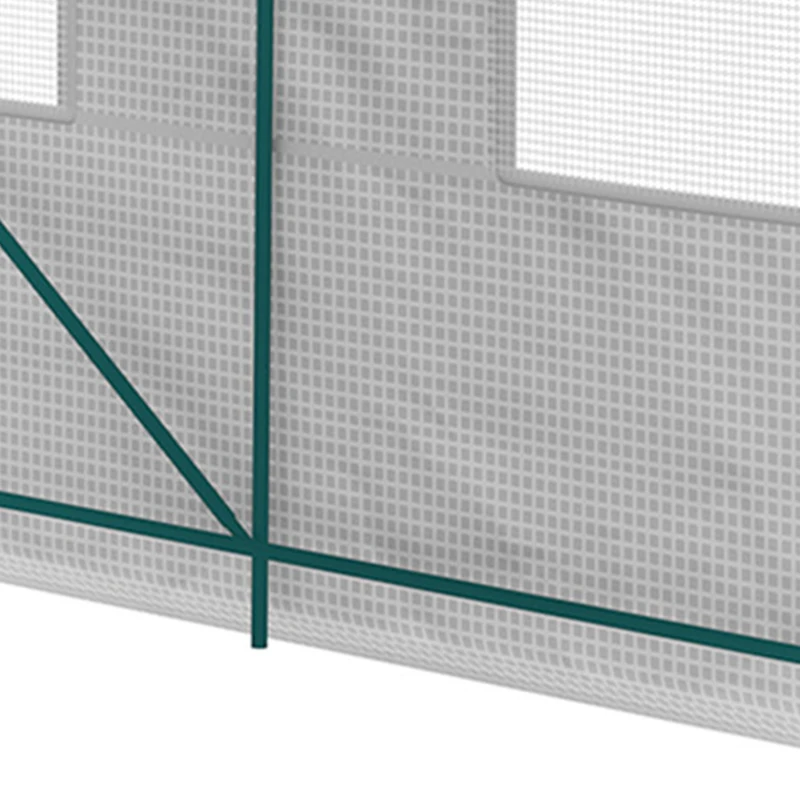 Outsunny 245 x 200cm Polytunnel Greenhouse - White