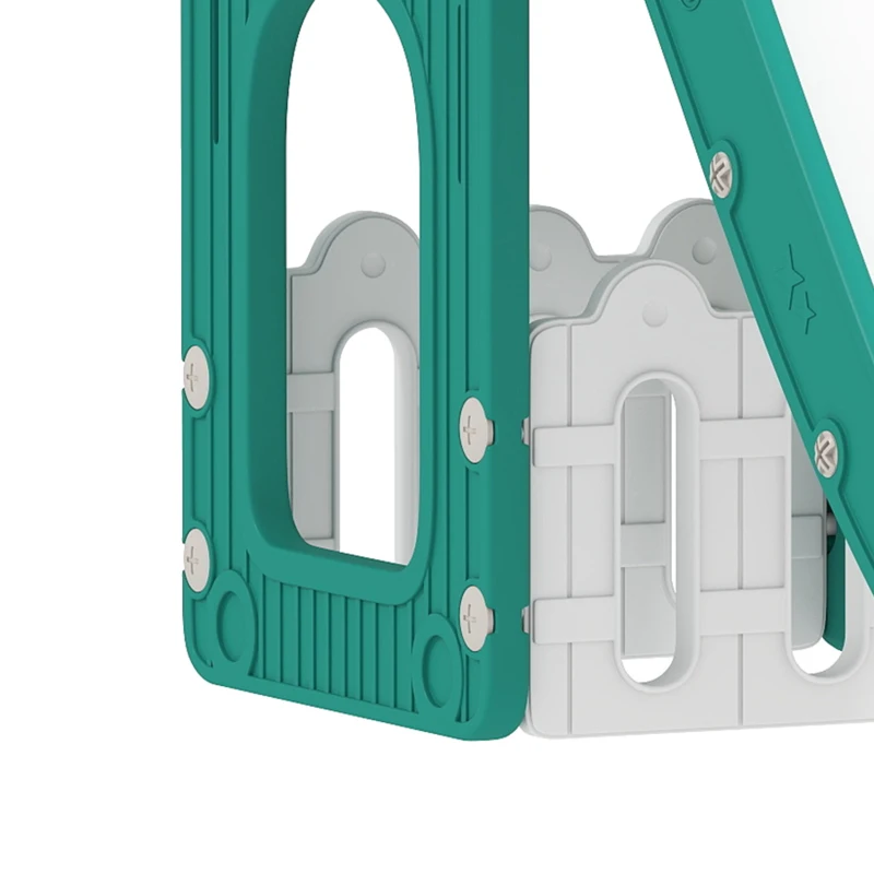 AIYAPLAY Toboggan pour tout-petits 5 en 1 toboggan autoportant pour enfant avec panier de basket, télescope, 178x70x86cm, jaune