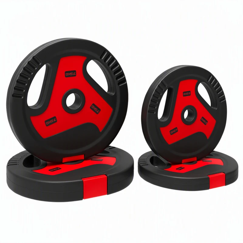 SPORTNOW Dischi Palestra con Maniglie, 20 kg, Foro 2.5cm, Set 4