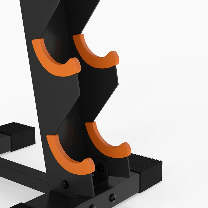SPORTNOW 5-Tier Dumbbell Rack, A-Frame Weight Stand with Protective Washers, Non-Slip Feet, Space-Saving Storage for Home Gym