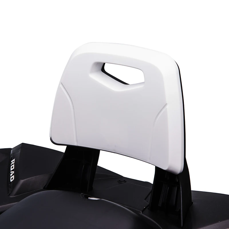 HOMCOM Quad Buggy électrique Enfant 12 V 8 Km/h Max. Voiture électrique Enfant avec Effets Lumineux sonores métal PP Blanc Noir