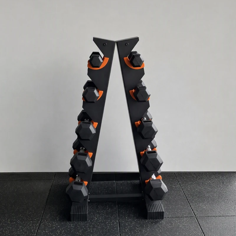 SPORTNOW 5-Tier Dumbbell Rack, A-Frame Weight Stand with Protective Washers, Non-Slip Feet, Space-Saving Storage for Home Gym