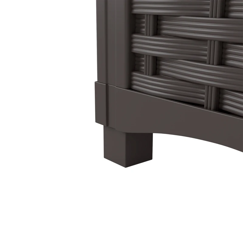 Outsunny Plastic Raised Garden Bed with Legs, Self Watering Elevated Planter Boxes with Drainage Holes and Plugs