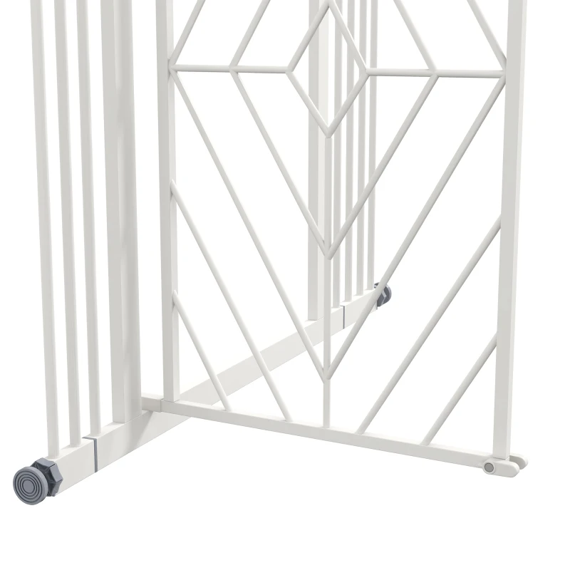 PawHut Pressure Fit Stair Gate Dog Gate w/ Auto Closing Door, Double Locking, Easy Installation, for 74-100cm Openings - White