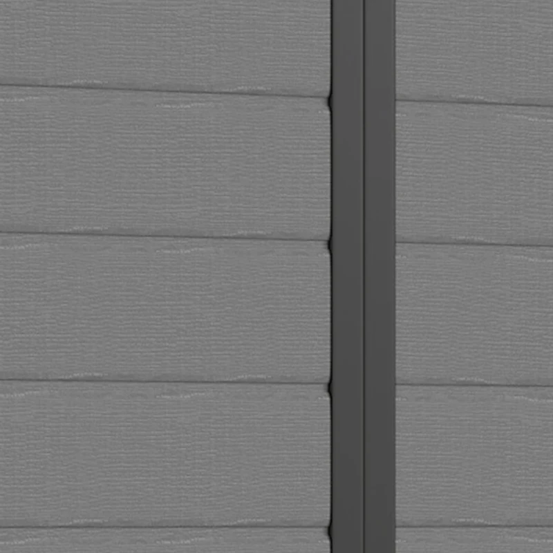 Outsunny 6'x4.5' Garden Storage Shed, Lockable Garden Shed with Double Doors, Window, Vent and Plastic Roof, Dark Grey