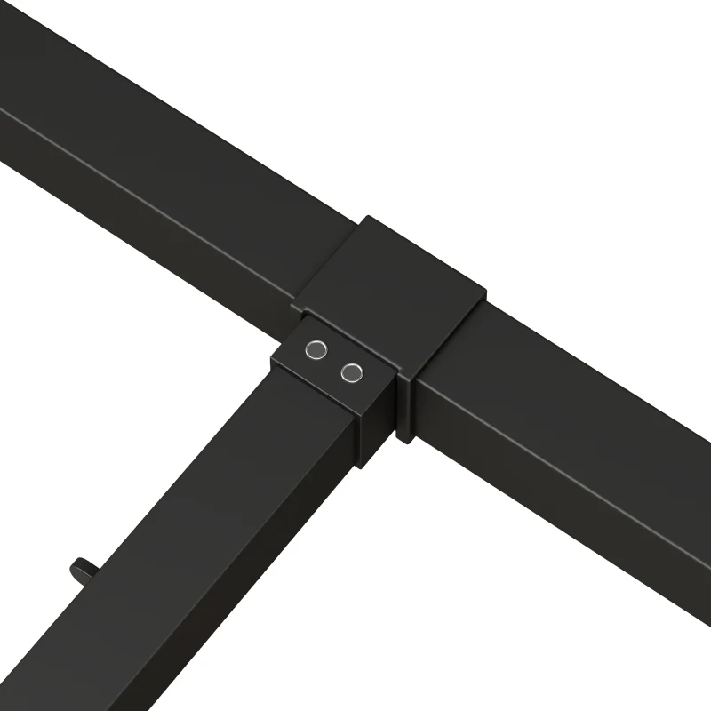 HOMCOM Diable Pliable 2 en 1 Extensible 220KG Pliage Plat Chariot Plateforme Acier Poignée Réglable Roues 360° 112x41x92cm Noir