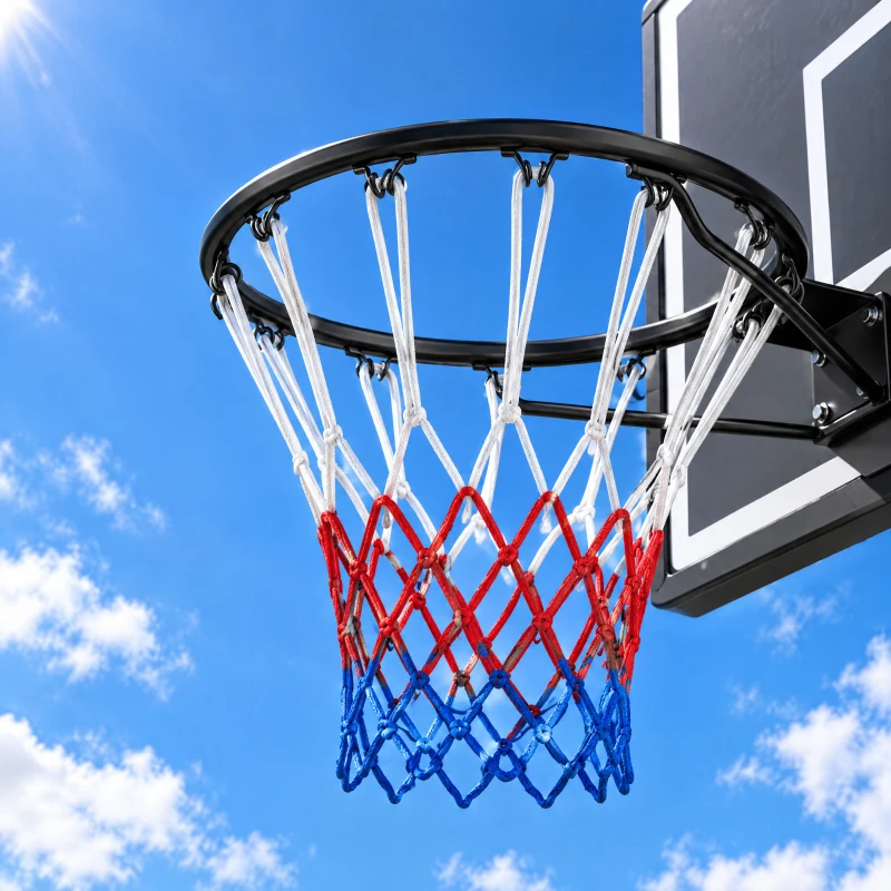 AIYAPLAY Cesto de Basquetebol Infantil com Suporte, Altura Regulável 179-209 cm, com Rodas, Interior/Exterior, 3-8 Anos, Preto