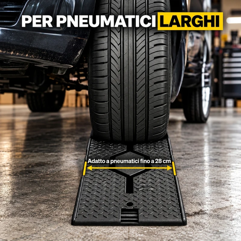HOMCOM Set da 2 Rampe Auto Antiscivolo Impilabili 4000kg 90x29.5x22.5 cm