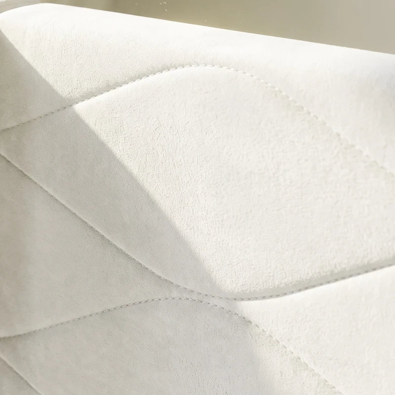 HOMCOM Cama Estofada 140x200 cm com Cabeceira Acolchoada com Abas em Veludo, Ripas de Madeira, Montagem Fácil, Bege