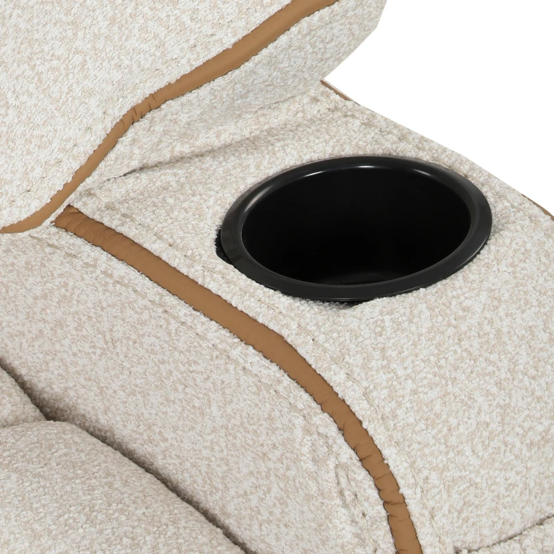 HOMCOM Electric Massage Recliner Armchair with Vibration, Heat, Whisper-Quiet Motor, Memory Function, Spring Pack, Beige