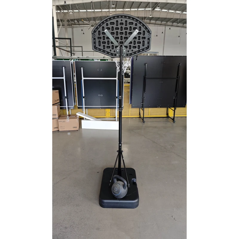 AIYAPLAY Kosz do koszykówki dla dzieci 172,5-199 cm regulowany stojak z tablicą 67 x 45 cm, trójnoga
