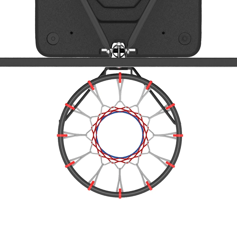 SPORTNOW Panier de Basket Extérieur pour Enfants, Hauteur Réglable 108-213 cm, Base Remplissable et Roulettes, Dès 3 Ans, Noir