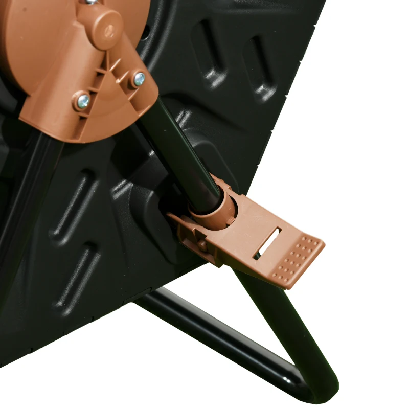 Outsunny 130L Double Chamber Composter - Black
