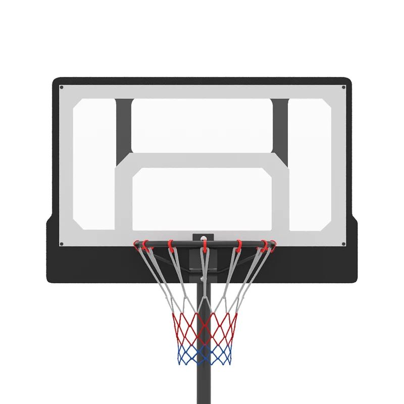 SPORTNOW Panier de Basket Extérieur pour Enfants, Hauteur Réglable 108-213 cm, Base Remplissable et Roulettes, Dès 3 Ans, Noir