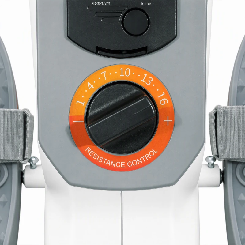 SPORTNOW Rameur magnétique 16 niveaux avec écran LCD et support de téléphone, rangement vertical, pour l'entraînement à domicile