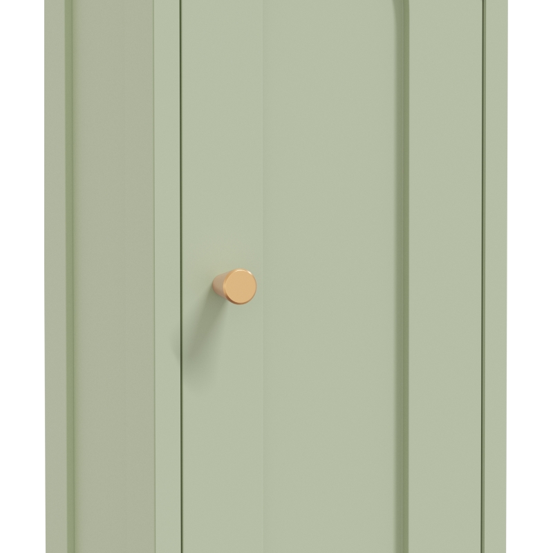 HOMCOM Small Bathroom Storage Cabinet with Toilet Roll Holder - Light Green