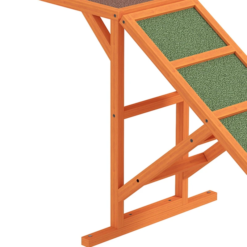 PawHut Agility Hondenloopplank, Parcours, Anti-slip, Weerbestendig, Hout 335 x 55 x 60 cm, Oranje(m-12)