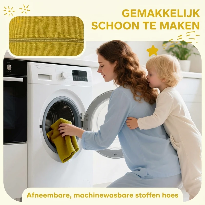 AIYAPLAY 7-delige softblokken-set voor peuters – schuim met afneembare cordhoes, diverse vormen, meerkleurig(m-6)