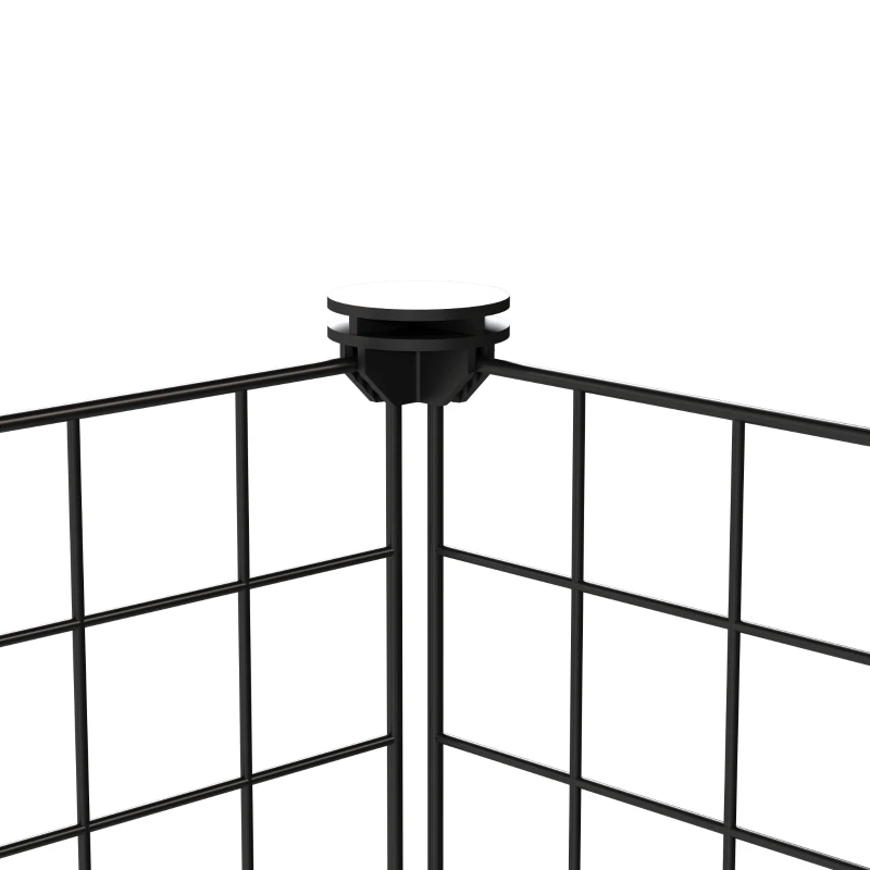 PawHut Ren kleine huisdieren box metalen rooster vele vormen zwart metaal