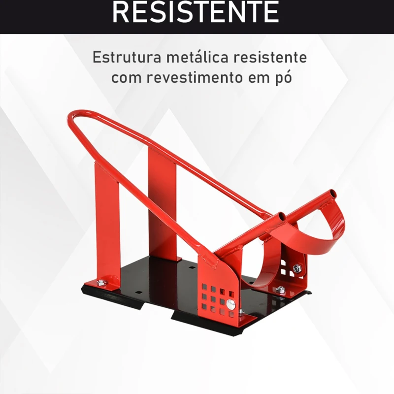HOMCOM Cavalete Traseiro para Mota com Comprimento Ajustável Elevador Universal com Estrutura Metálica Capacidade 450 kg 51-69x27,5x34 cm Preto
