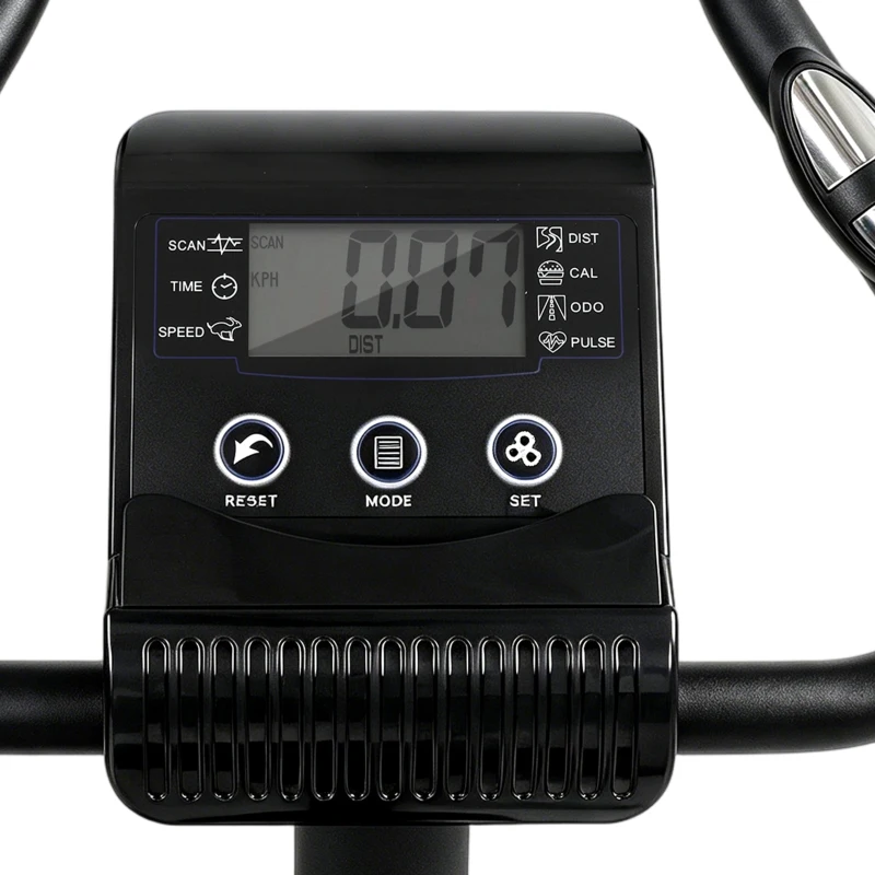 SPORTNOW Hometrainer Fiets Hoogteverstelbaar Hometrainer met app Magnetische Weerstand LCD-monitor Hartslagsensoren Telefoonhouder