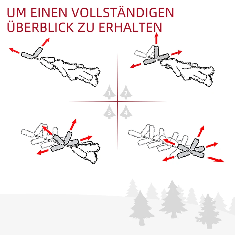 HOMCOM 1,8 m Kunstmatige Kerstslinger met 160 Tips Groen