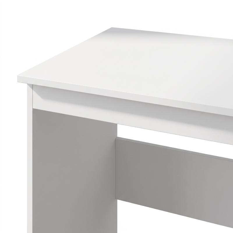 HOMCOM Computerbureau met 3 lades, modern bureau, pc-tafel 100 x 50 x 75 cm, wit
