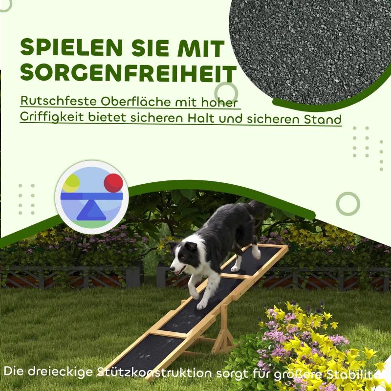 PawHut Hondenwip voor Agility Training, Antislip, tot 50 kg Belastbaar, 180 x 30 x 30 cm(m-5)