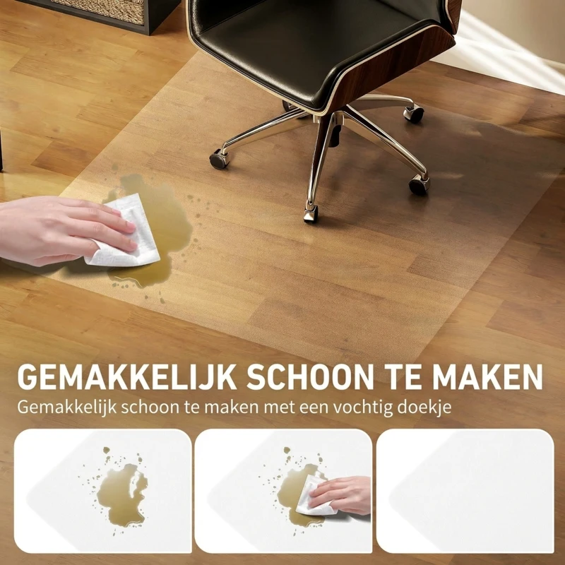 HOMCOM Vloermat, antislip, 1,5 mm dik, 120x120 cm, Transparant