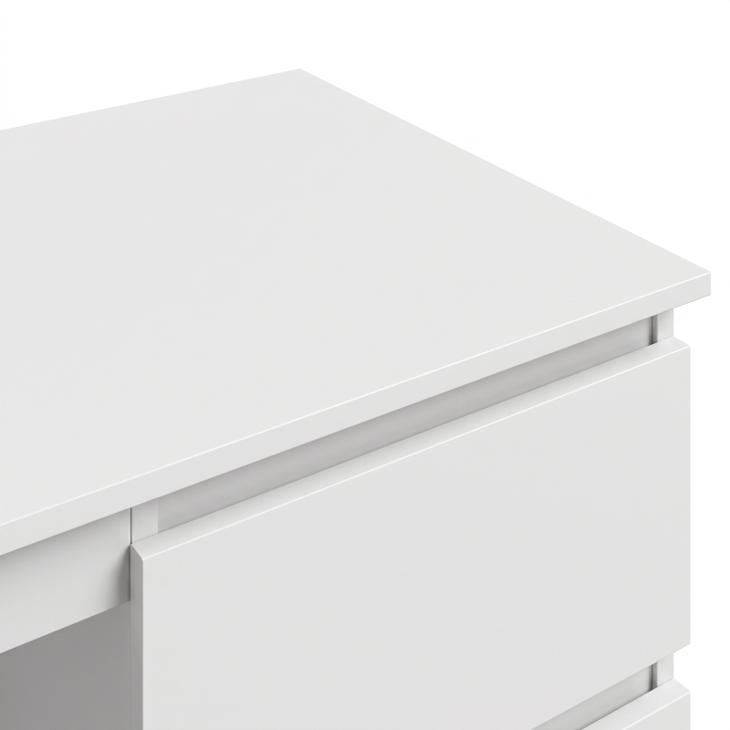 HOMCOM Computerbureau met 3 lades, modern bureau, pc-tafel 100 x 50 x 75 cm, wit