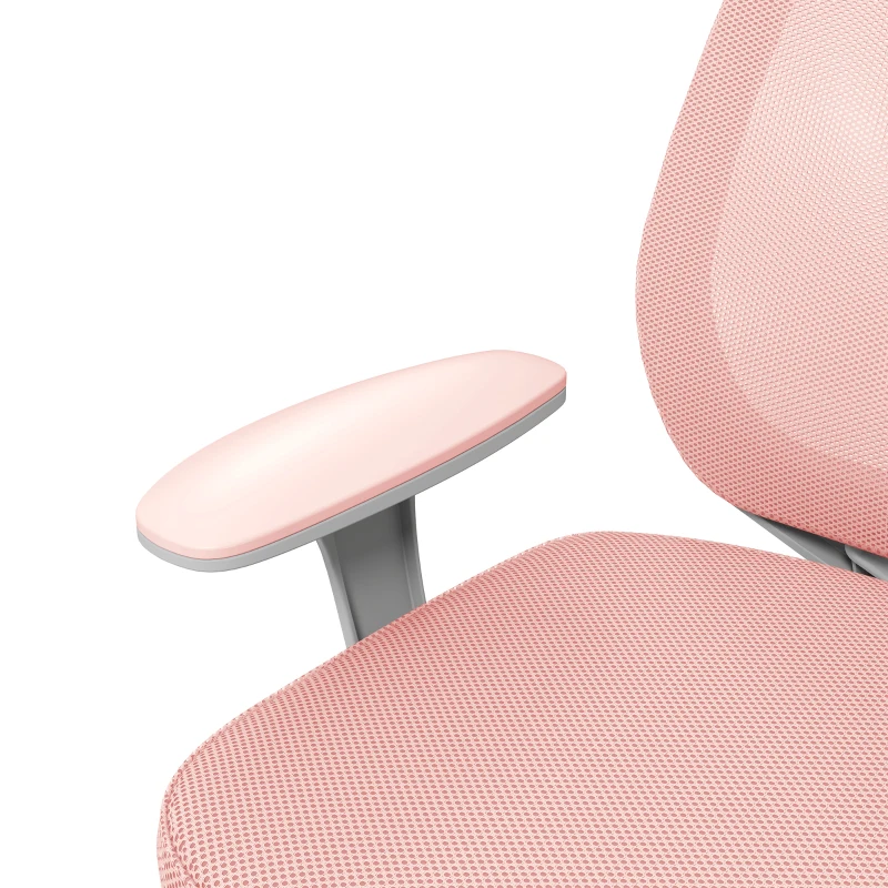 Vinsetto Bureaustoel, Ergonomische Bureaustoel met Draaifunctie, Verstelbaar 55 x 48 x 82,5-94,5 cm Roze(m-9)