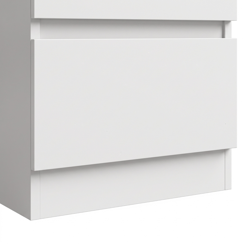 HOMCOM Computerbureau met 3 lades, modern bureau, pc-tafel 100 x 50 x 75 cm, wit