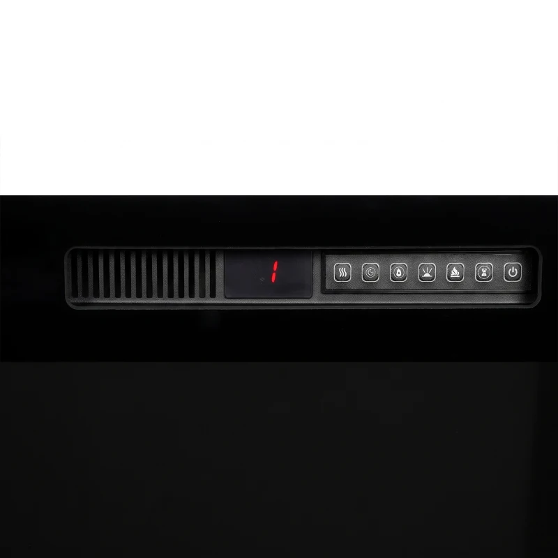 HOMCOM 3 IN 1 Slim Electric Fire, Wall Mounted/Recessed/Freestanding, Electric Fireplace with 12 Flame Colours, 5 Brightness