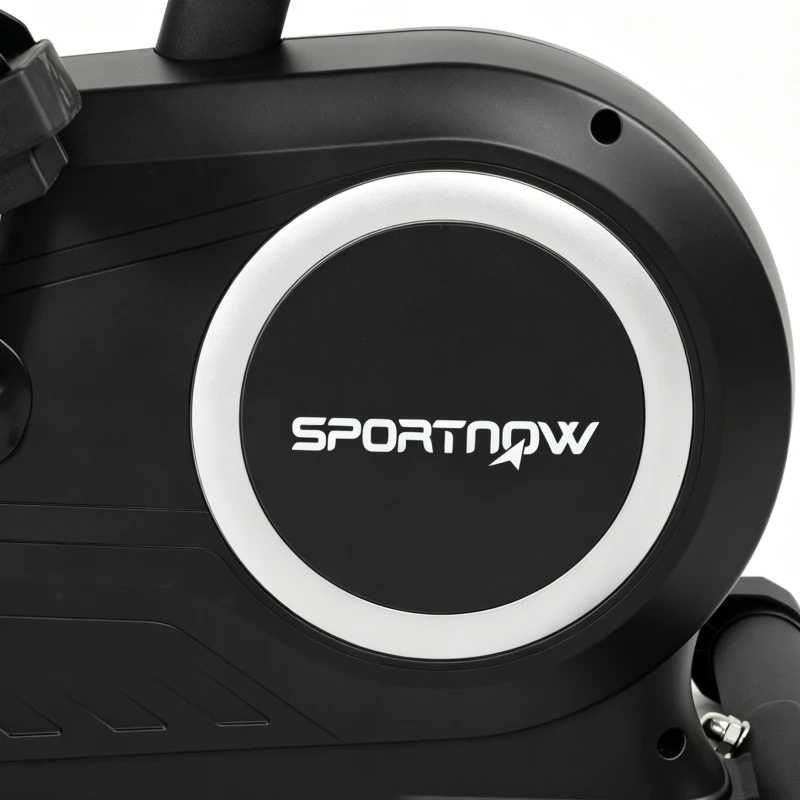 SPORTNOW Hometrainer Fiets Hoogteverstelbaar Hometrainer met app Magnetische Weerstand LCD-monitor Hartslagsensoren Telefoonhouder