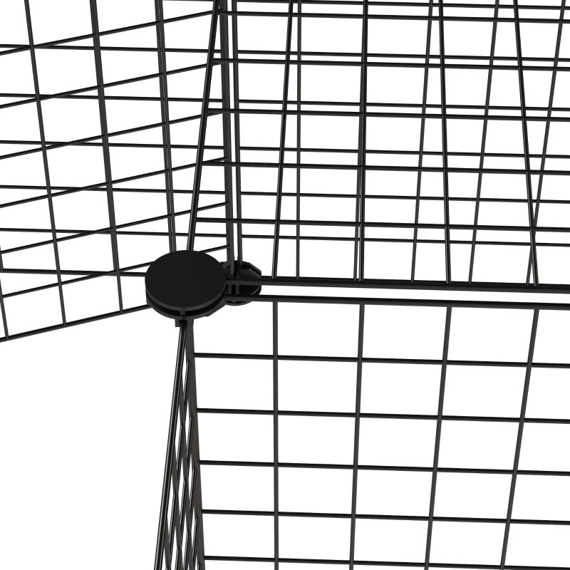 PawHut Ren kleine huisdieren box metalen rooster vele vormen zwart metaal