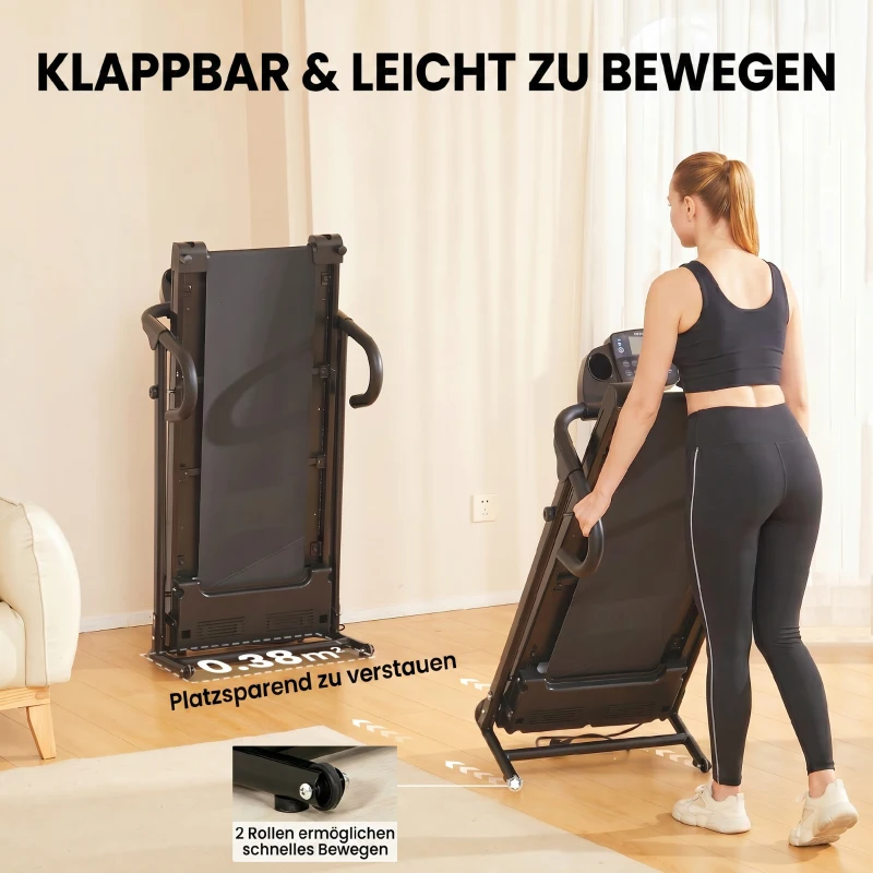 HOMCOM loopband opklapbaar elektrisch 500 W 1-12 km