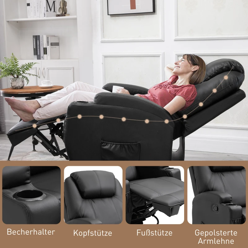 HOMCOM massagestoel tv-stoel relaxstoel tv-stoel(m-8)