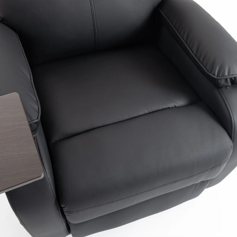 HOMCOM Riser Recliner Chair with Massage and Heat, Electric Lift Recliner Armchair for Elderly, with Side Table, Black